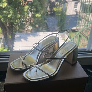 Steve Madden Metallic Gold Strappy Heels